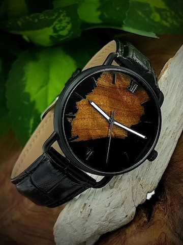 Holzwerk - Reloj analógico 'DREBKAU' en negro