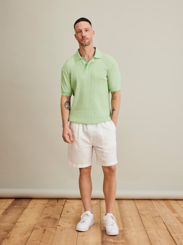 DAN FOX APPAREL Koszulka 'Enrico' w kolorze zielony