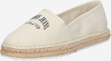 Tommy Jeans Espadrill 'VARSITY' i beige: framsida