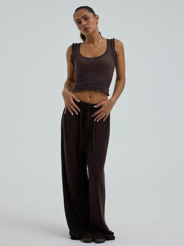 Haut ' Cotton ' Seamless Basic en marron