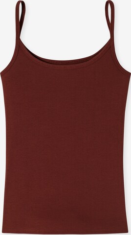 SCHIESSER Top ' Pure Rib ' in Brown: front