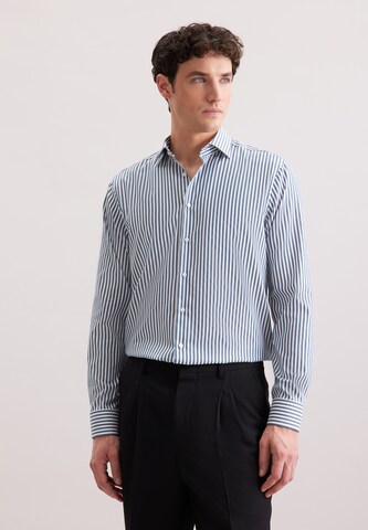 Coupe regular Chemise business 'Schwarze Rose' SEIDENSTICKER en vert : devant