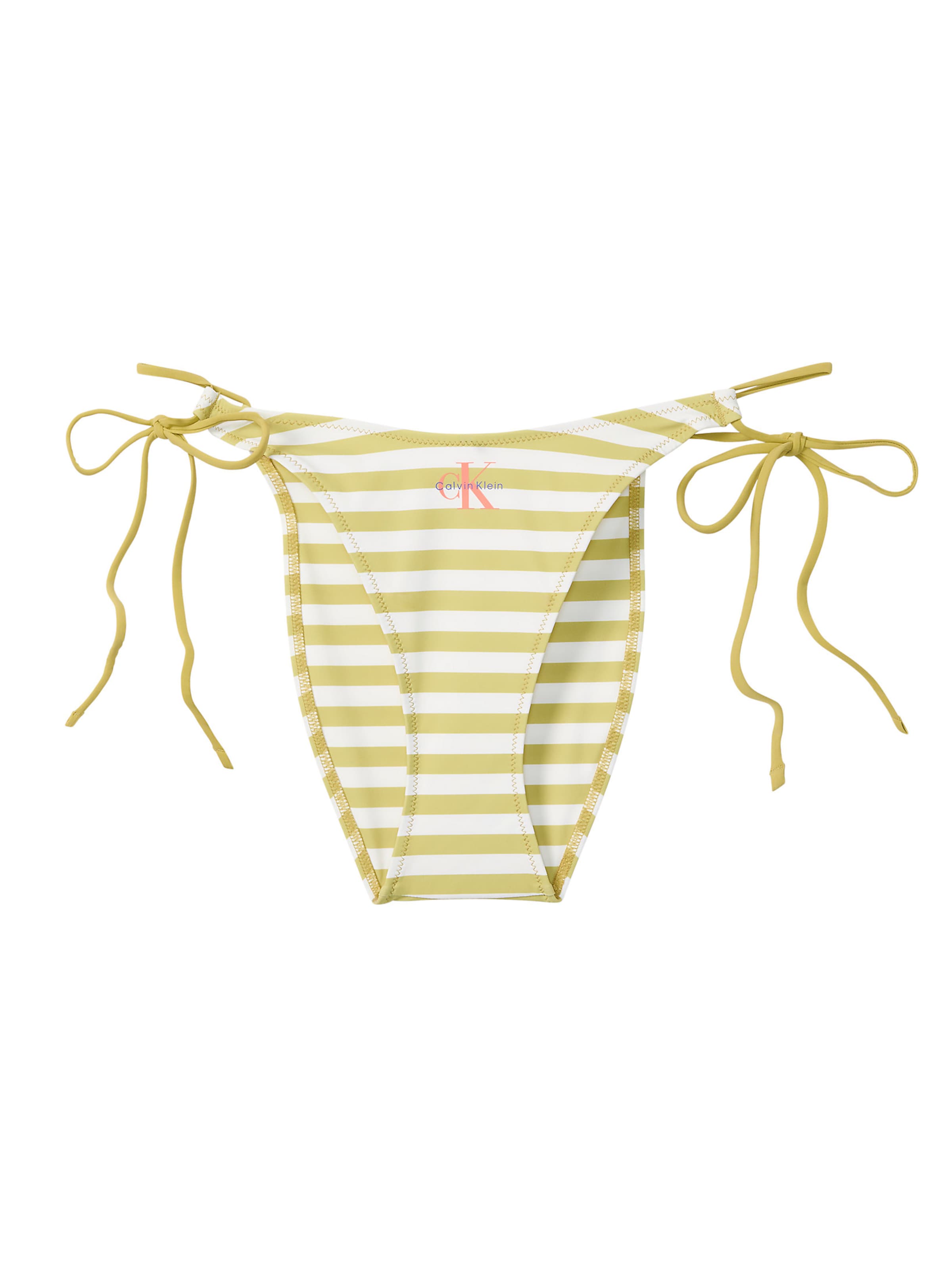 Bas de bikini 'CK Monogram' Calvin Klein Swimwear en jaune : devant