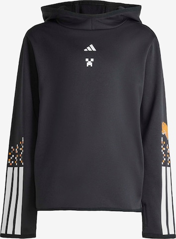 ADIDAS SPORTSWEAR Urheilullinen collegepaita 'Adidas x Minecraft' värissä musta: etupuoli