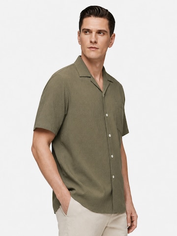 ALLTHEMEN Comfort fit Button Up Shirt 'Flut' in Green