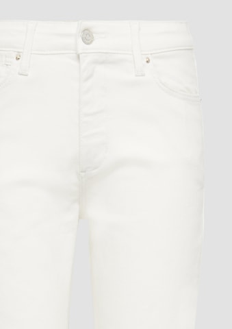 QS Flared Jeans 'Reena' in Beige