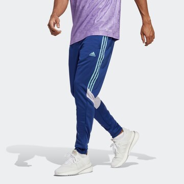 ADIDAS SPORTSWEAR Slim fit Workout Pants 'Tiro' in Blue: front