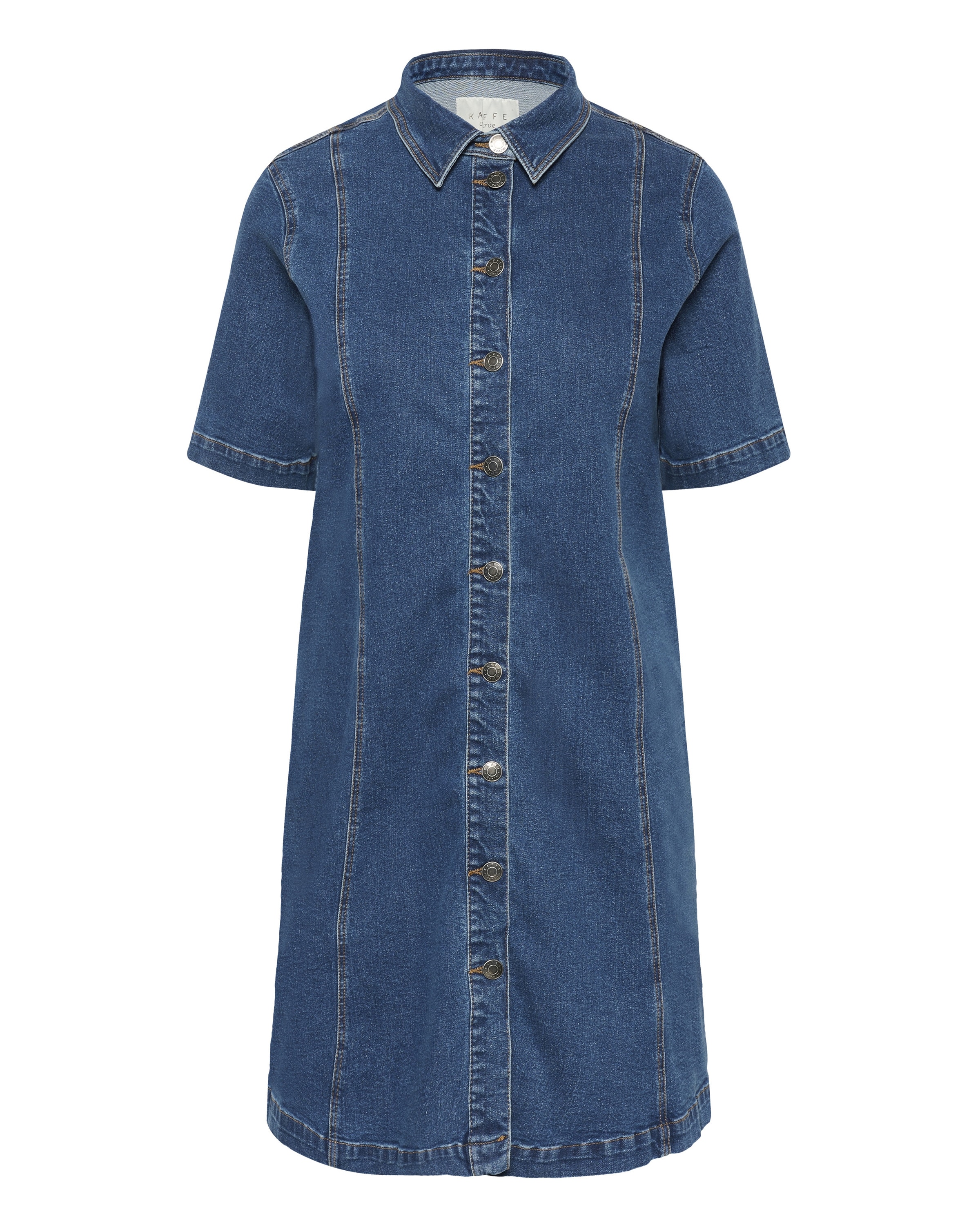 KAFFE CURVE Jurk 'KCleni' in Blauw: voorkant