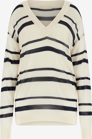 smėlio GUESS Laisvas megztinis 'SUMMER': priekis