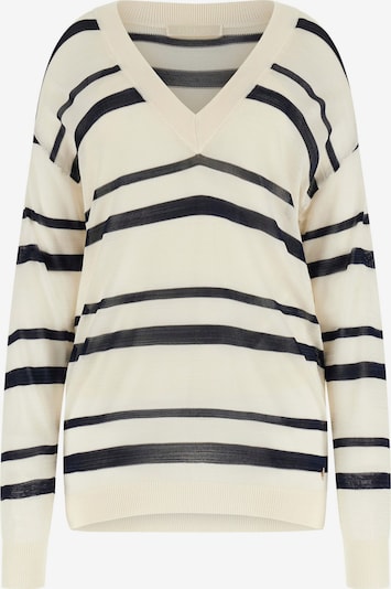 GUESS Široki pulover 'SUMMER' u boja pijeska / crna, Pregled proizvoda