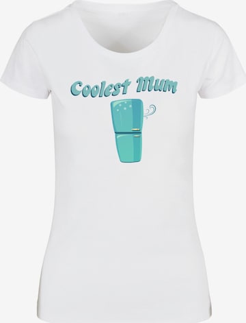 ABSOLUTE CULT Shirt 'Mother's Day - Coolest Mum' in Wit: voorkant