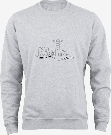 Felpa ' Leuchtturm Moin ' di Cotton Prime in grigio: frontale
