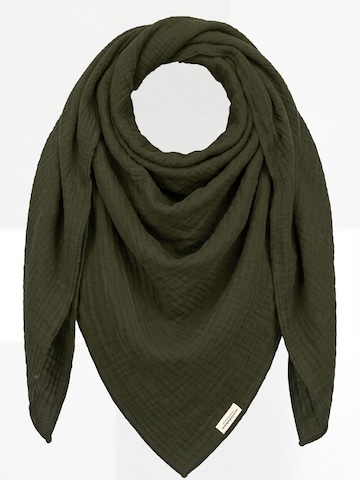 wundabaa Scarf 'Musselintuch 130x130' in Green: front