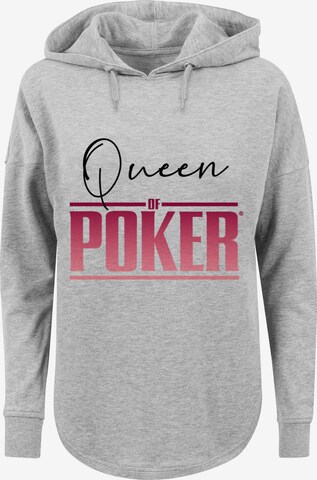 Sweat-shirt 'Queen of Poker' F4NT4STIC en gris : devant
