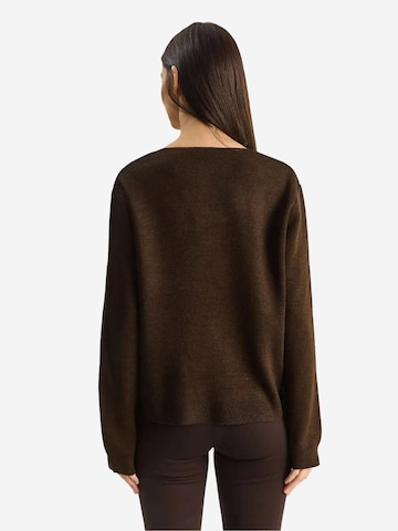 Bianco Lucci Knit Cardigan in Brown