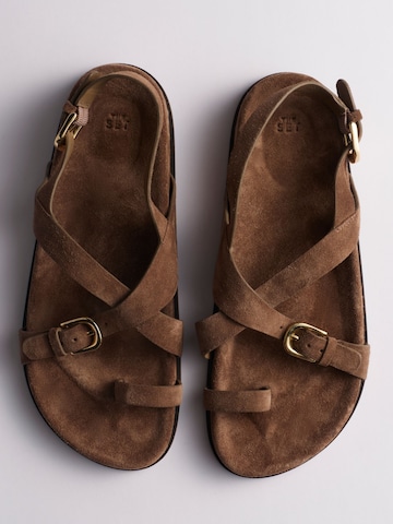 The Set Sandalen met riem in Bruin