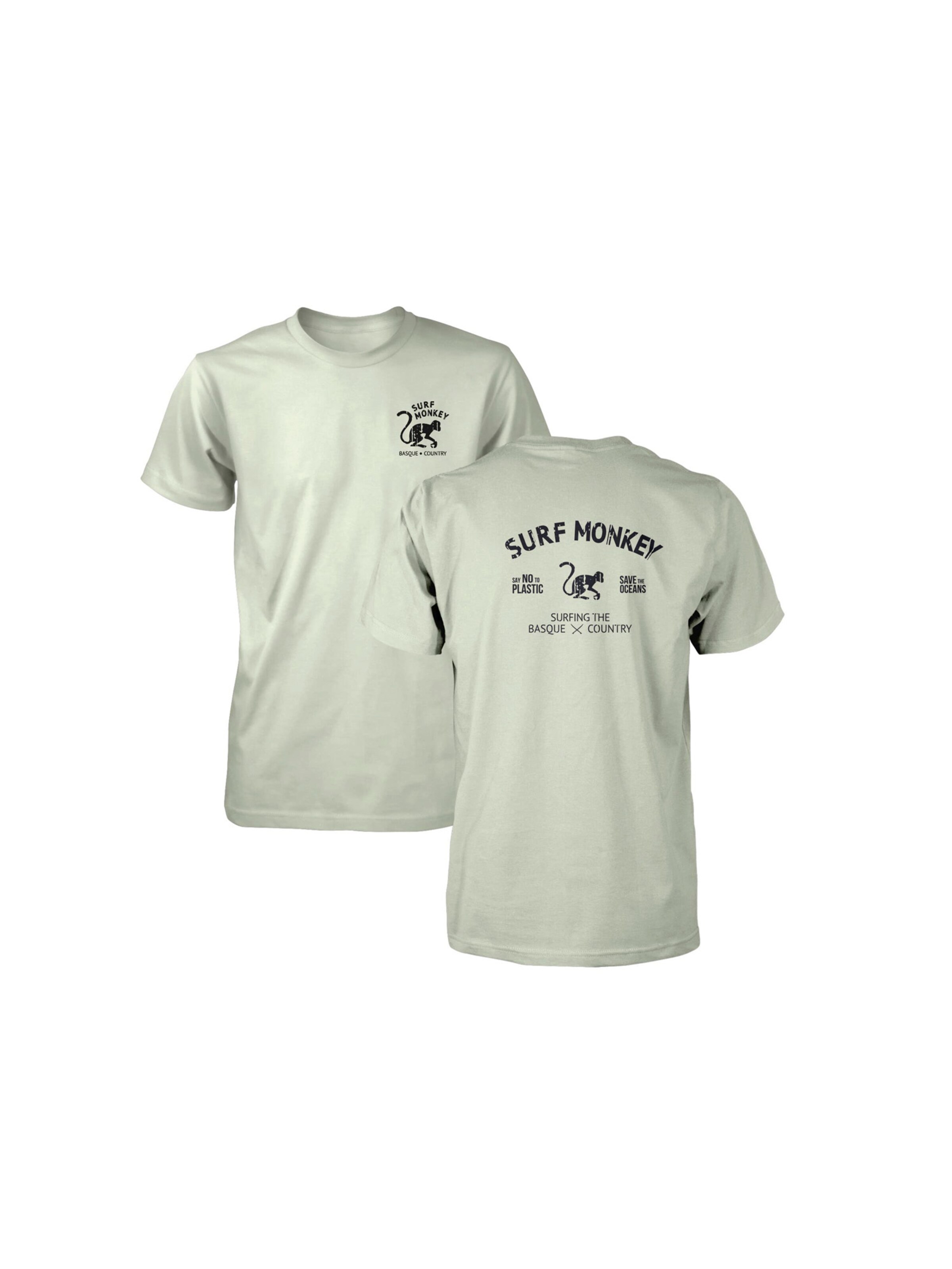 Surf Monkey Shirt in Geel: voorkant