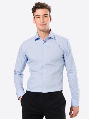 SEIDENSTICKER - Slim Fit Camisa clássica em azul: frente