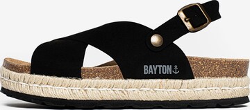 Bayton Sandal 'Leida' in Black: front