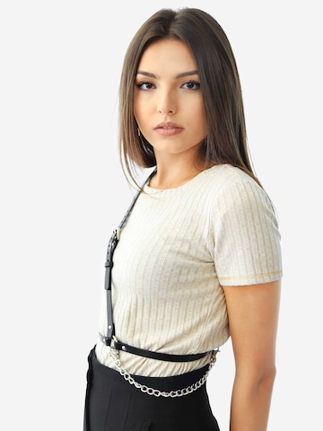 Haute Cuir Gürtel 'Thin Chain Harness'‌‌‌‌‌‌‌‌‌ in Schwarz