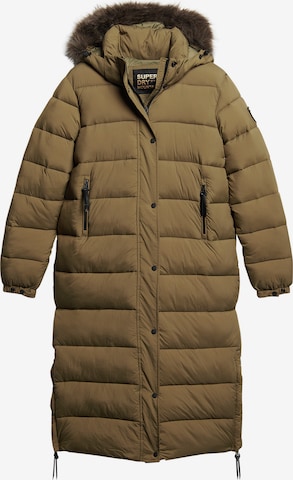 Superdry Wintermantel in Bruin: voorkant