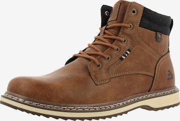 BULLBOXER - Botas com atacadores em castanho: frente