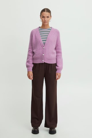ICHI Knit Cardigan 'Marin' in Purple