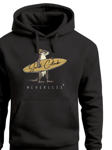 Neverless Sweatshirt 'Surf Club' in Black