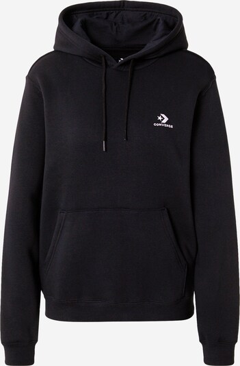 CONVERSE Sweat-shirt en noir / blanc, Vue avec produit