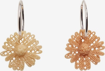 Boucles d'oreilles 'Salvia' MANGO en beige : devant