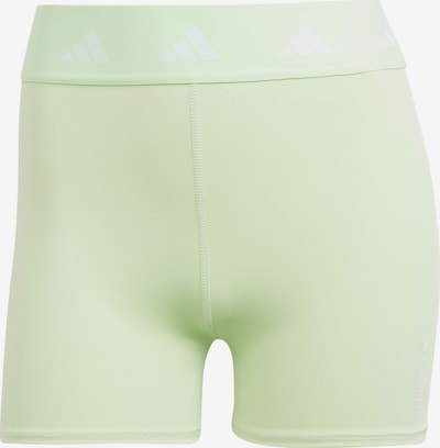ADIDAS PERFORMANCE Pantalon de sport 'Techfit' en vert clair / blanc, Vue avec produit