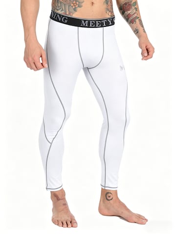Coupe slim Pantalon de sport MEETWEE en blanc