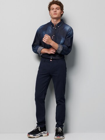 Coupe slim Pantalon chino MEYER en bleu