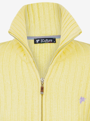 DENIM CULTURE Knit Cardigan in Yellow