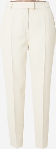 TAIFUN Slim fit Pleated Pants in Beige: front
