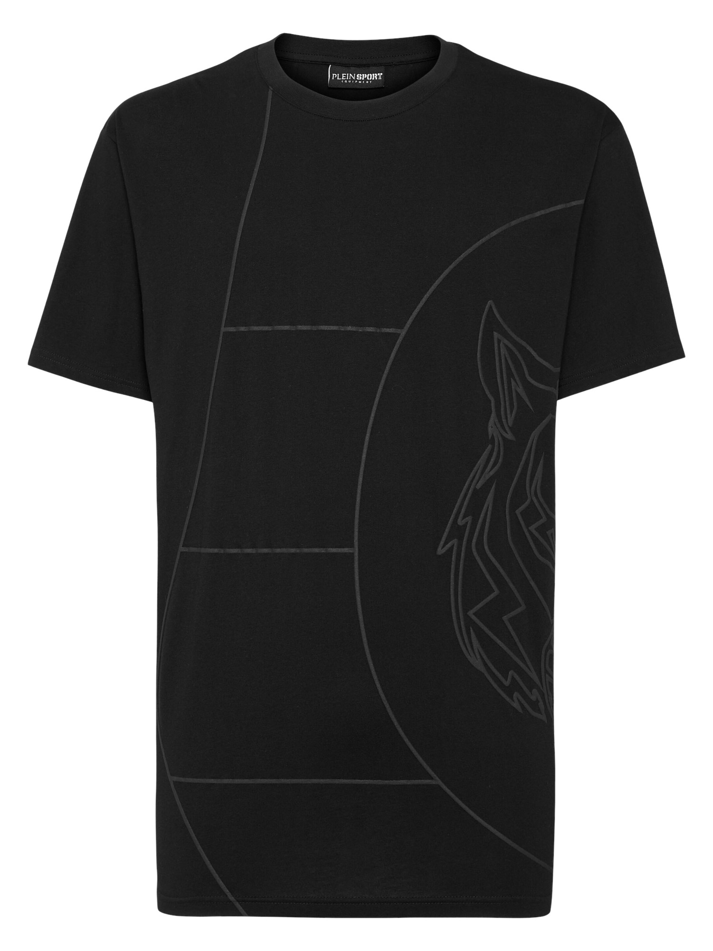 T-Shirt 'Tiger' Plein Sport en noir : devant