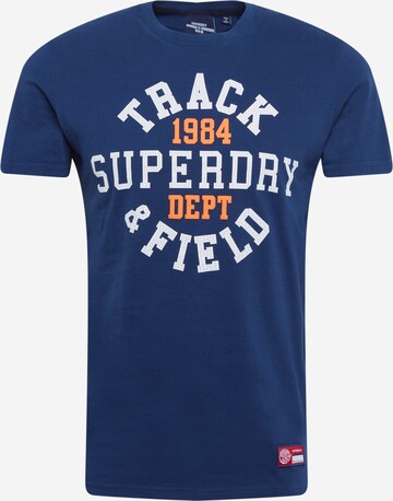 Effilé T-Shirt Superdry en bleu : devant