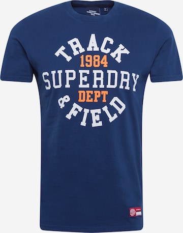 Tricou de la Superdry pe albastru: față