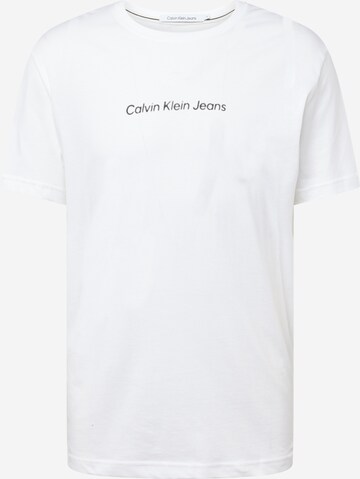 T-Shirt Calvin Klein Jeans en blanc : devant