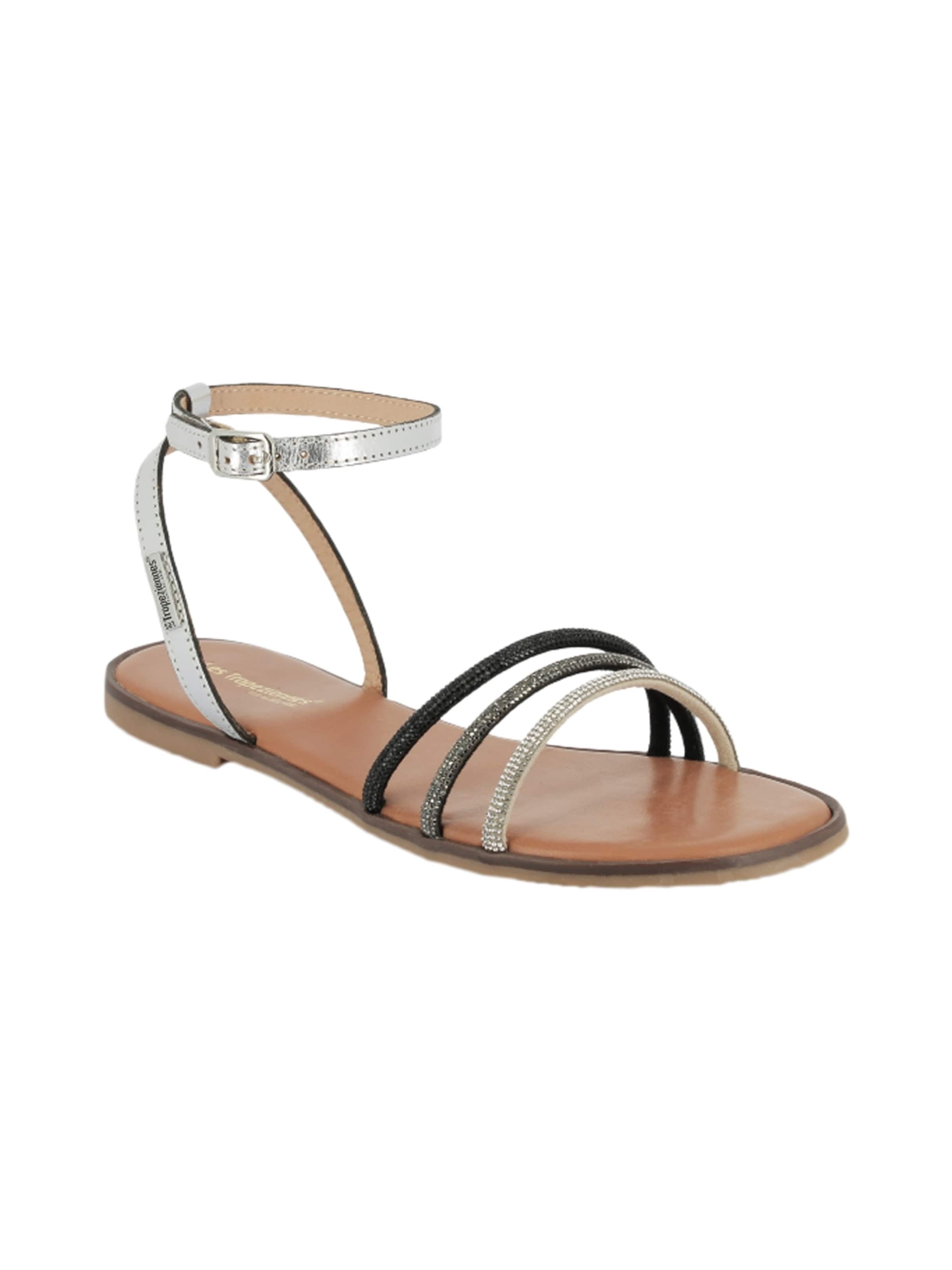 Les Tropéziennes Sandals in Grey: front