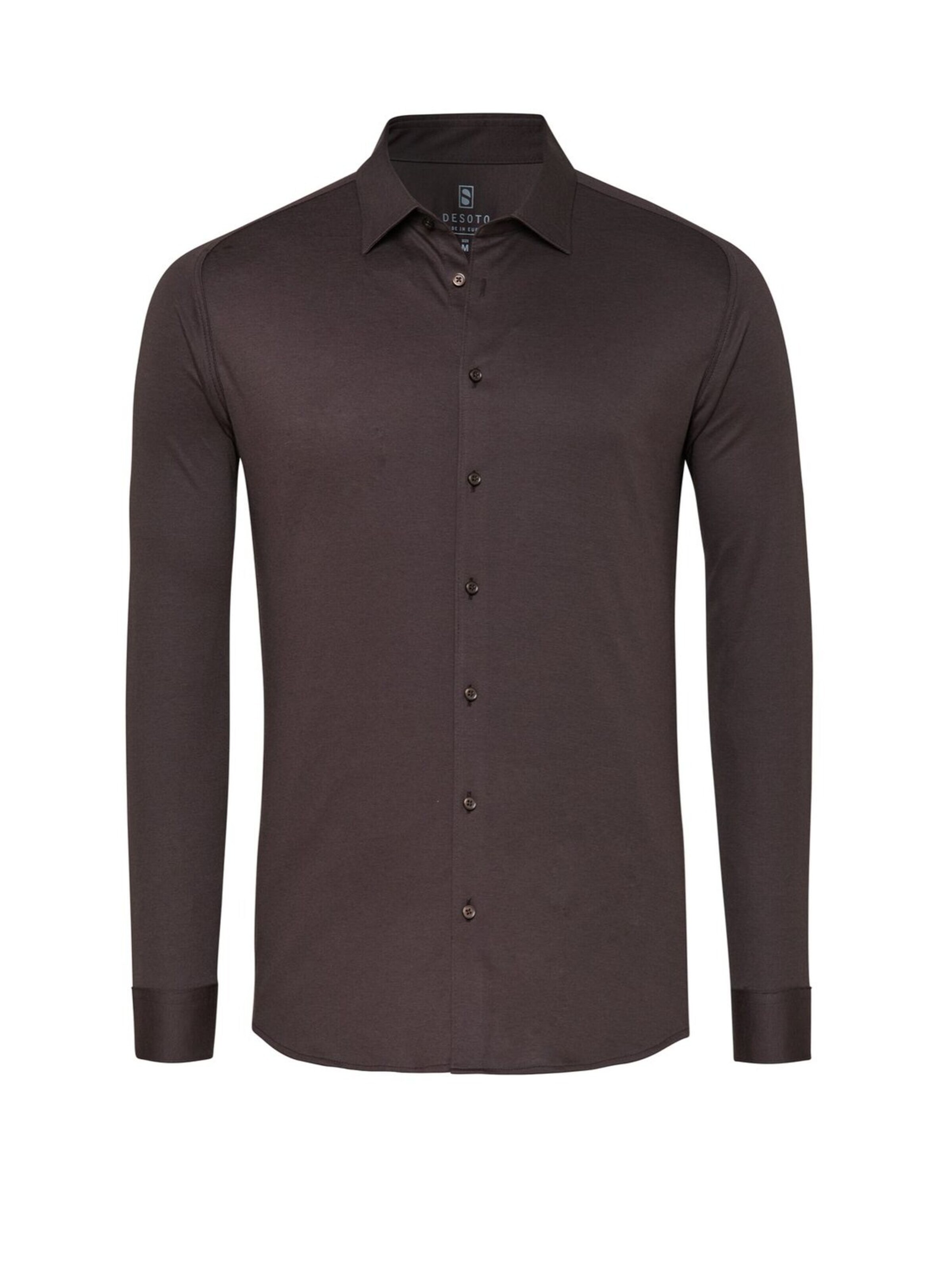 Coupe slim Chemise business DESOTO en marron