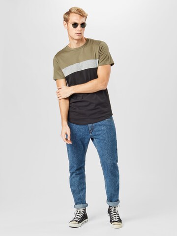 juoda JACK & JONES Standartinis modelis Marškinėliai