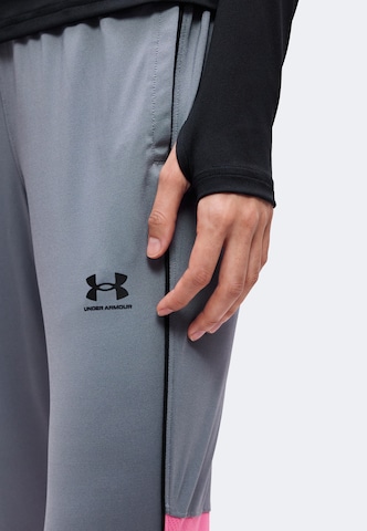 UNDER ARMOUR Regular Workout Pants 'Challenger' in Grey