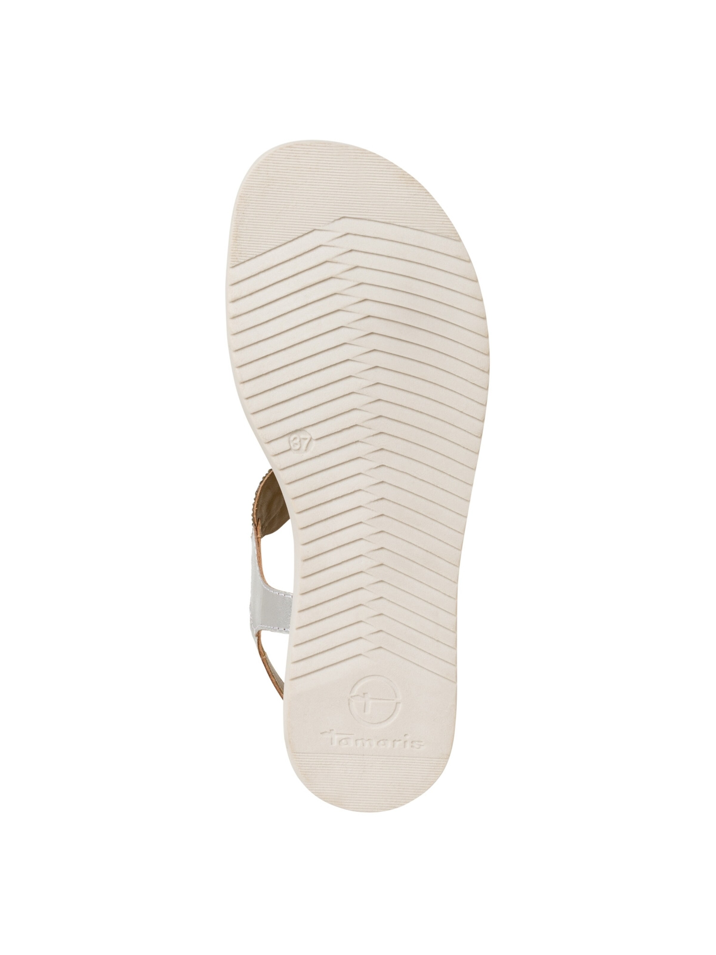 Tamaris T-Bar Sandals in Silver