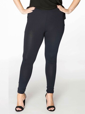 YOEK Skinny Leggings 'DOLCE' in Blauw: voorkant