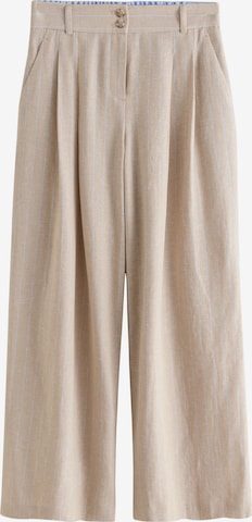 smėlio Next Plačios klešnės Klostuotos kelnės: priekis