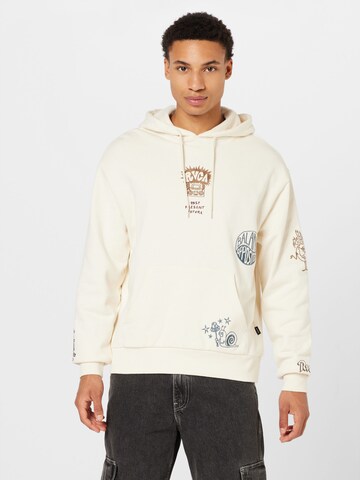 RVCA Sweatshirt 'SCORCHED' in Wit: voorkant