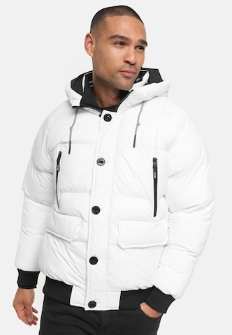 INDICODE JEANS Winter Jacket 'Paulix' in White: front