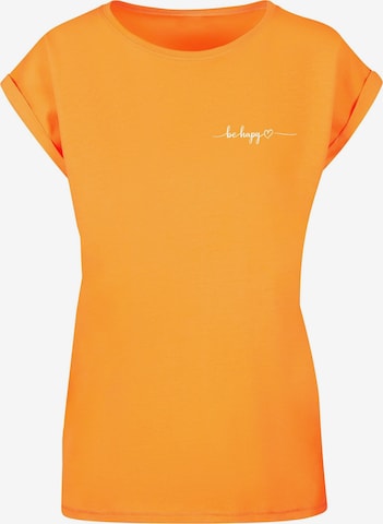 Merchcode Shirt 'Be Happy' in Orange: front