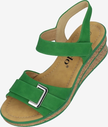 Sandales à lanières 'Vemlu' Palado en vert : devant